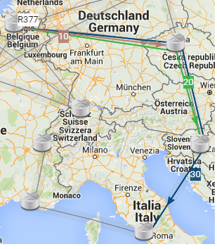 multiple shortest paths