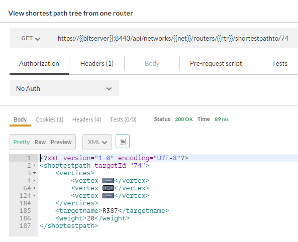 shortest path between two nodes