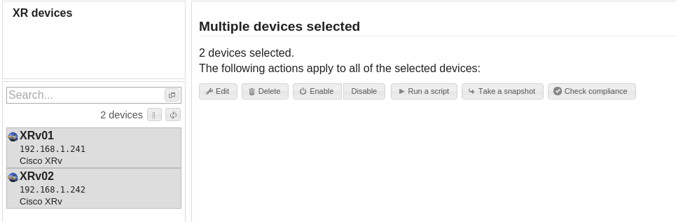 Select multiple devices
